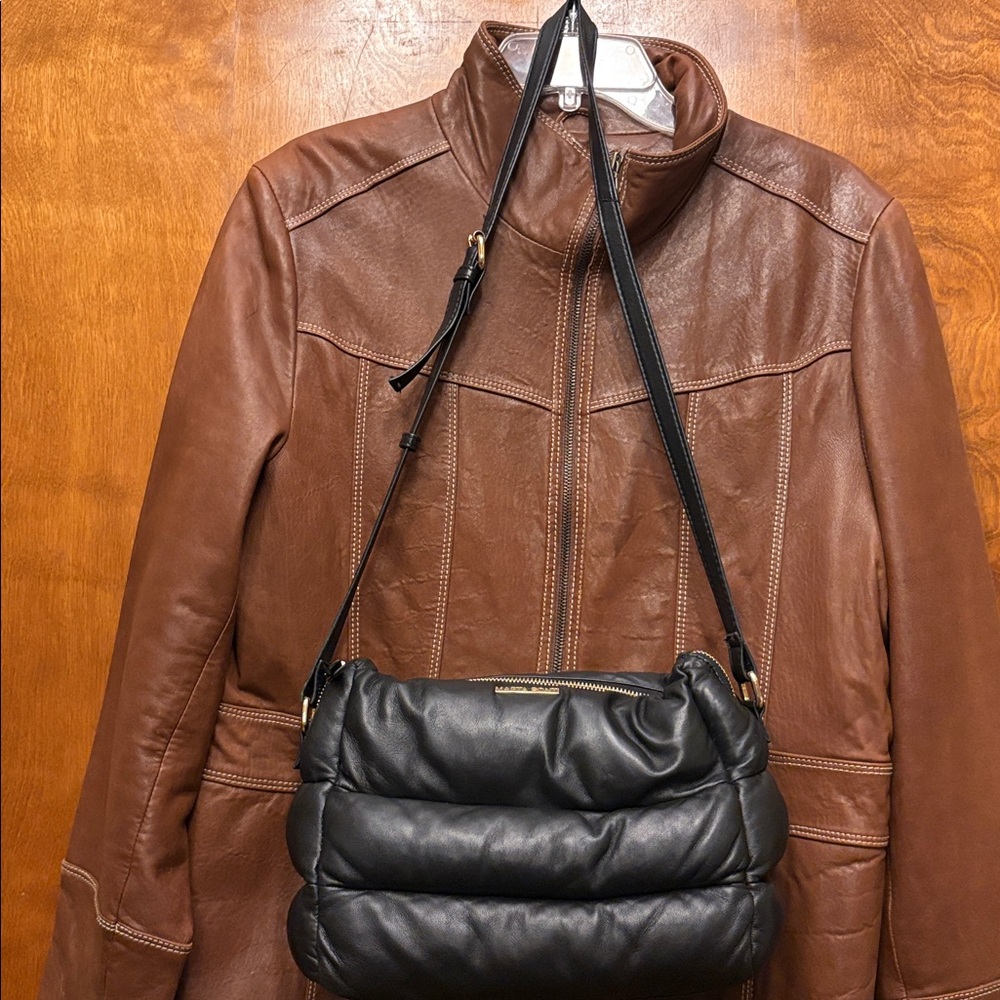 Marta Ponti black leather handbag